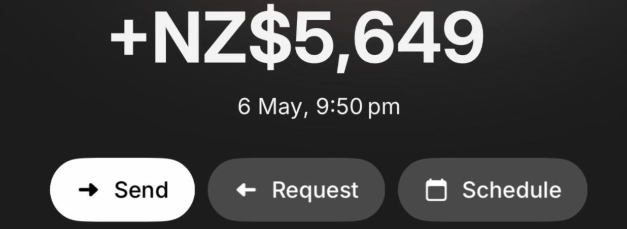 Payment received — NZ$5,649